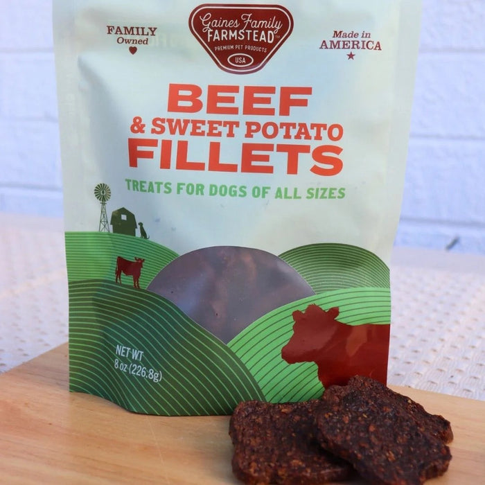All Natural Meat & Sweet Potato Fillets Dog Treats – Limited Ingredient, Made in USA