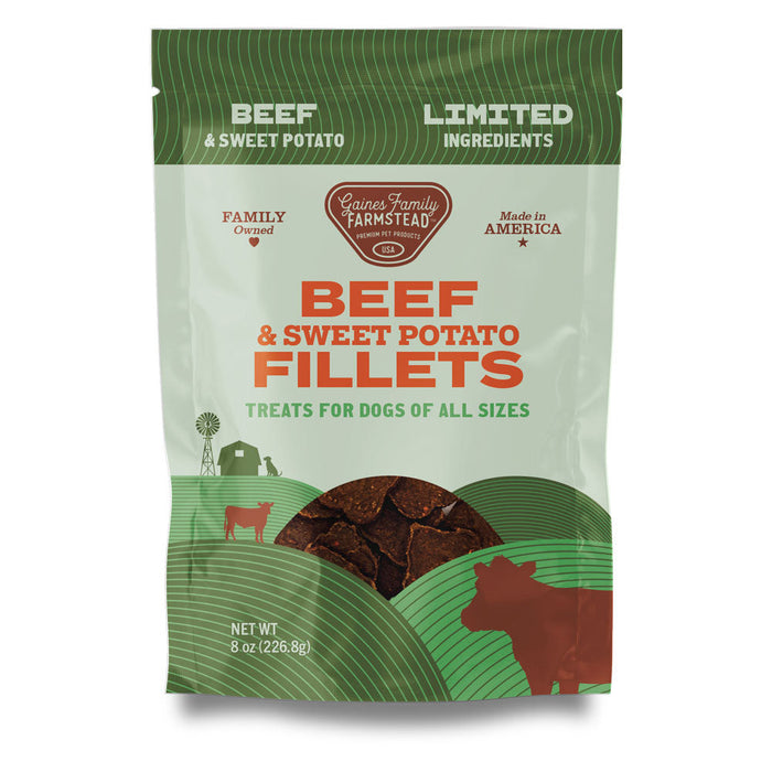 All Natural Meat & Sweet Potato Fillets Dog Treats – Limited Ingredient, Made in USA