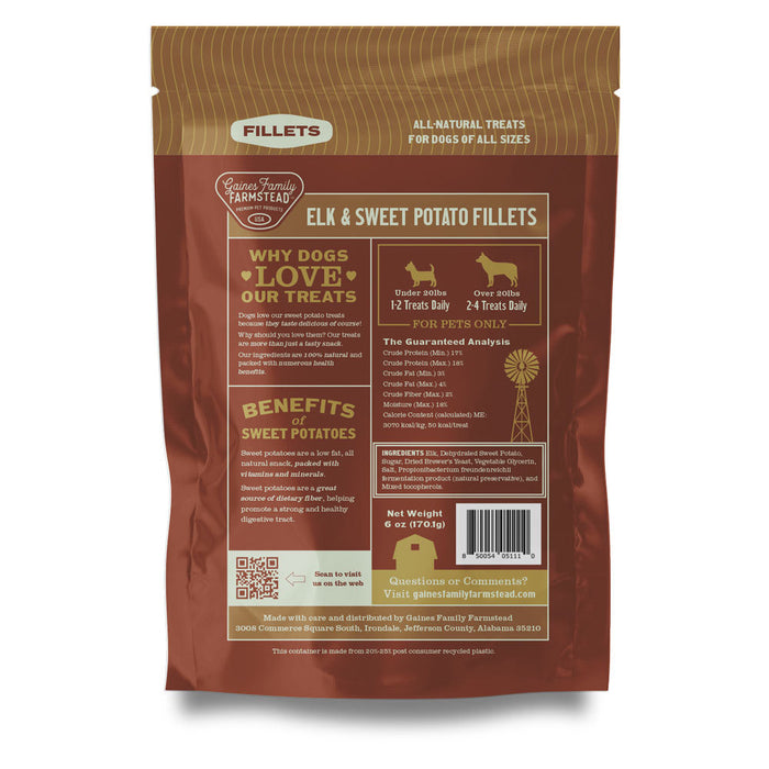 All Natural Meat & Sweet Potato Fillets Dog Treats – Limited Ingredient, Made in USA