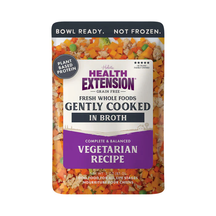 Health Extension Grain-Free Dog Food Pouches - Gently Cooked in Bone Broth