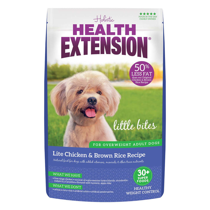Health Extension Little Bites Lite Chicken & Brown Rice Recipe Dry Dog Food 15lb Size 15lb