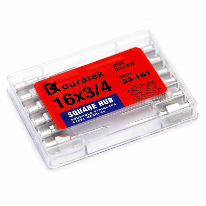 Jeffers Stainless Steel Veterinary Needles, 12 Pack