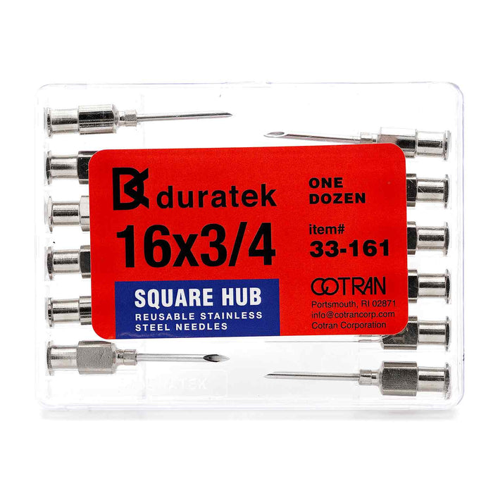 Jeffers Stainless Steel Veterinary Needles, 12 Pack