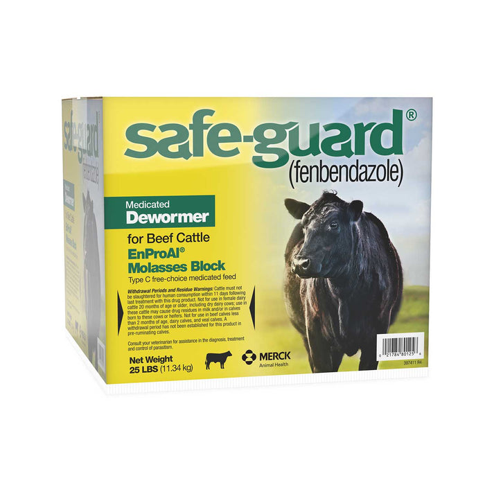 Safe-Guard Cattle Medicated Dewormer Block, 25 lb
