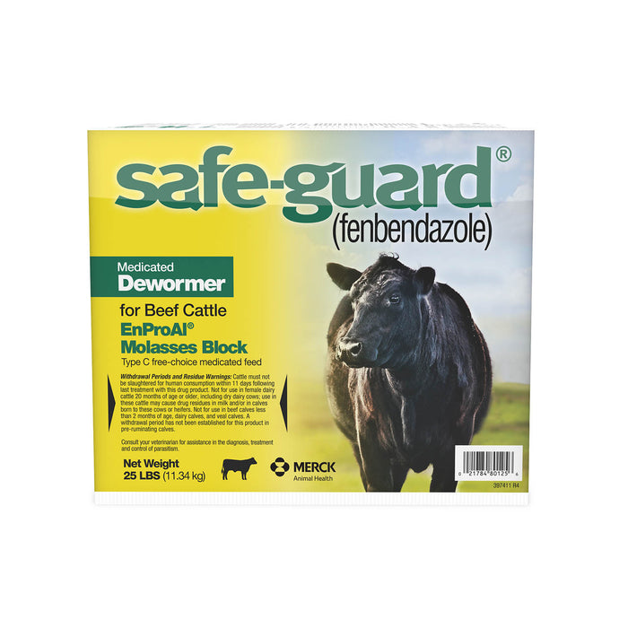 Safe-Guard Cattle Medicated Dewormer Block, 25 lb