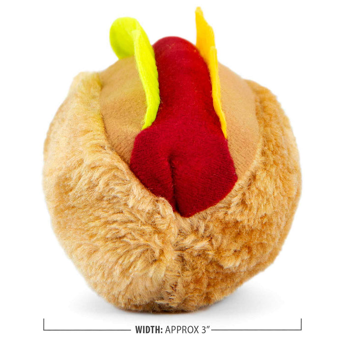 Jeffers American Grill Time Plush Squeaker Dog Toys - Hamburger or Hot Dog