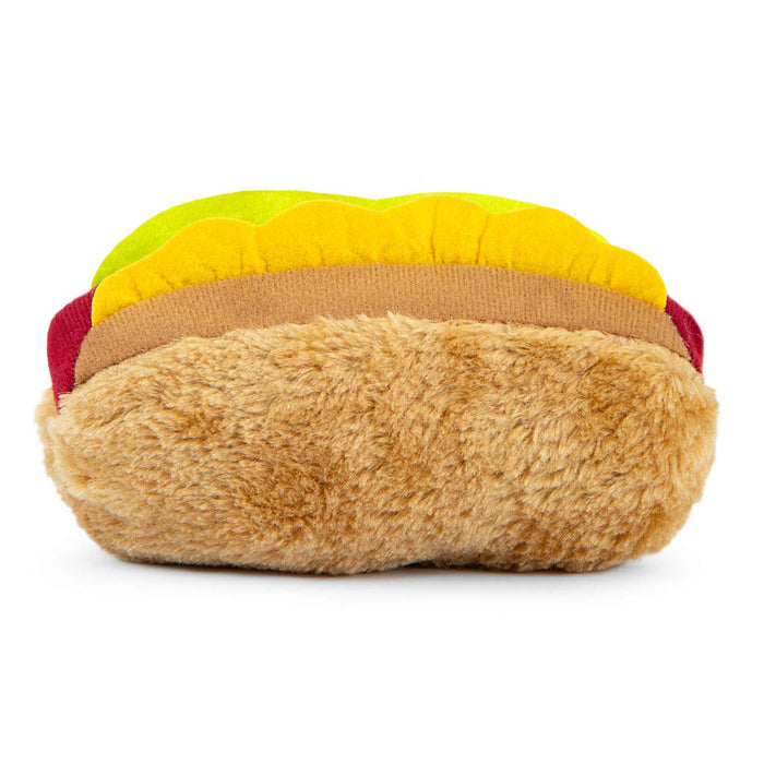Jeffers American Grill Time Plush Squeaker Dog Toys - Hamburger or Hot Dog