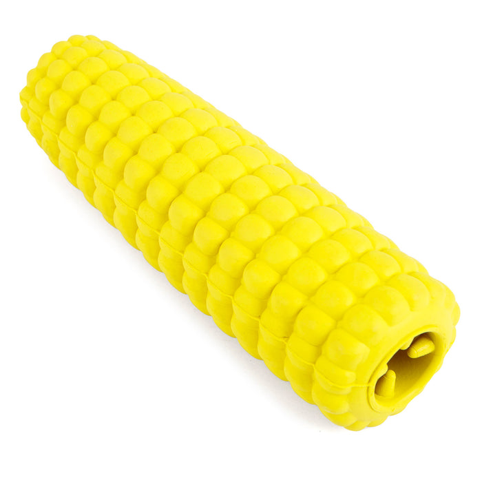 Jeffers Corn Cob Natural Rubber Treat Dispensing Dog Chew Toy with Dental Benefits