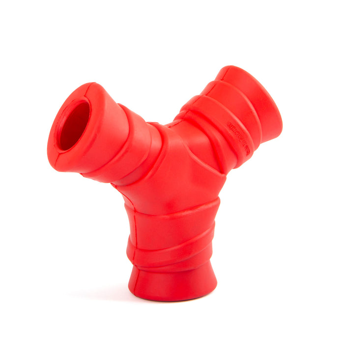 Jeffers Red "Y" Natural Rubber Dental Dog Chew Toy for Medium Chewers