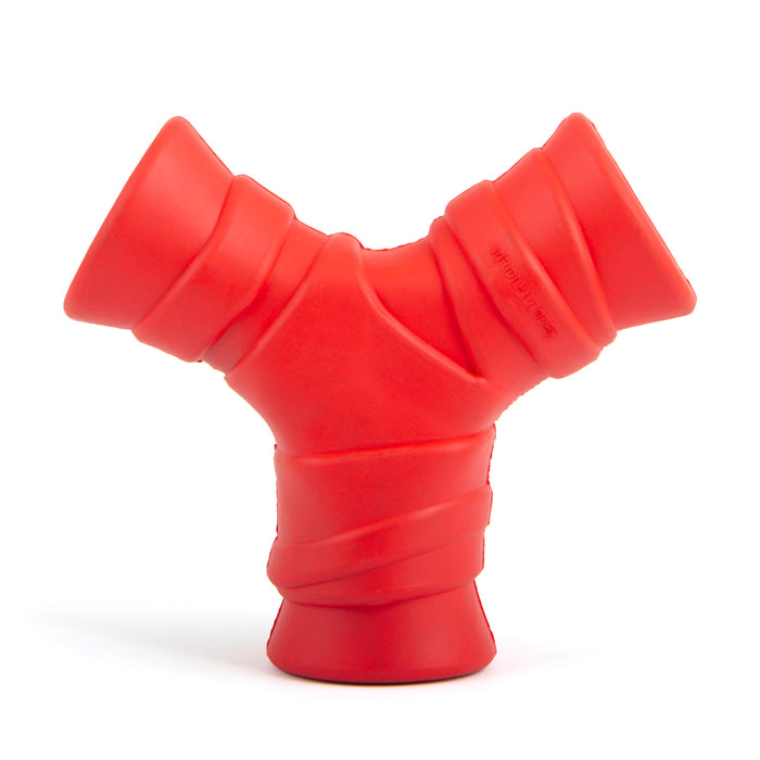 Jeffers Red "Y" Natural Rubber Dental Dog Chew Toy for Medium Chewers