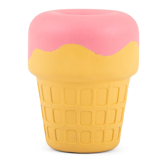 Jeffers Ice Cream Cone Natural Rubber Stuffable Treat Dispensing Dental Dog Chew Toy