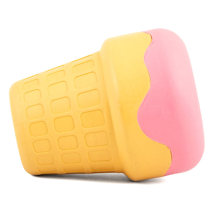 Jeffers Ice Cream Cone Natural Rubber Stuffable Treat Dispensing Dental Dog Chew Toy
