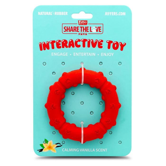 Jeffers Paw Ring Tugger Natural Rubber Dog Dental Chew & Fetch Toy