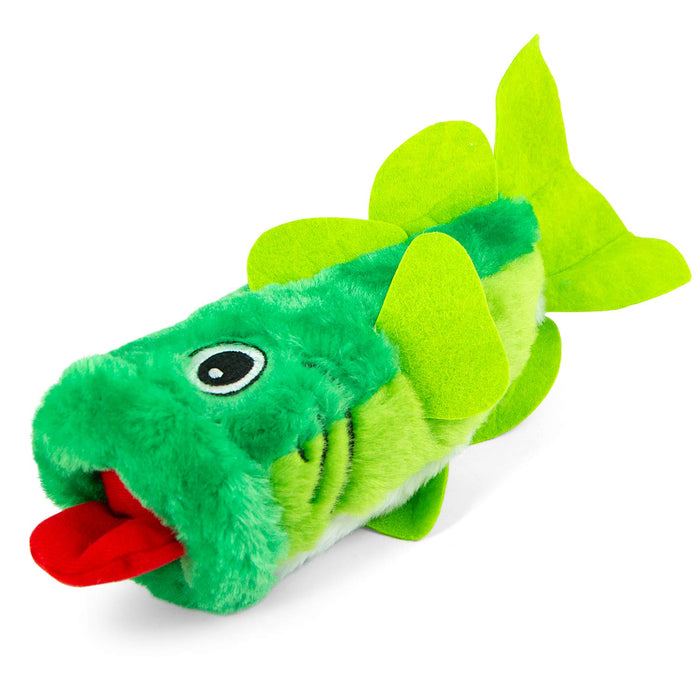 Jeffers Big Mouth Bass Plush Squeaker Dog Toy