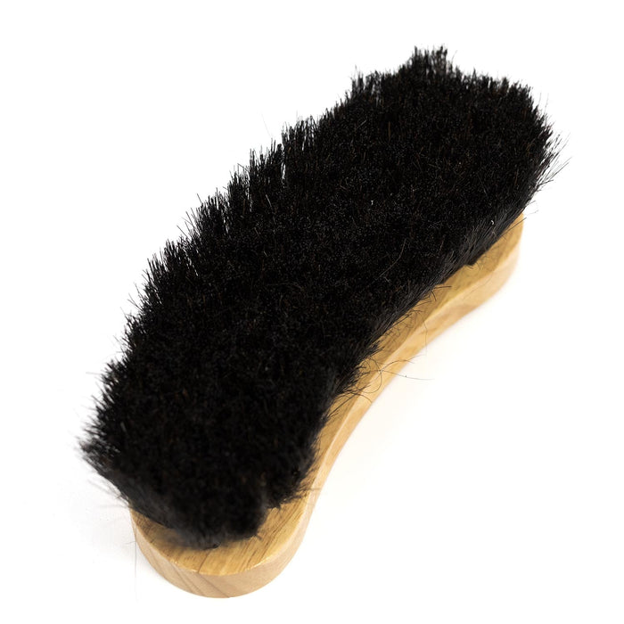 Jeffers Wooden Curved Dandy Brush with Horsehair Bristles, Horse Finishing Brush
