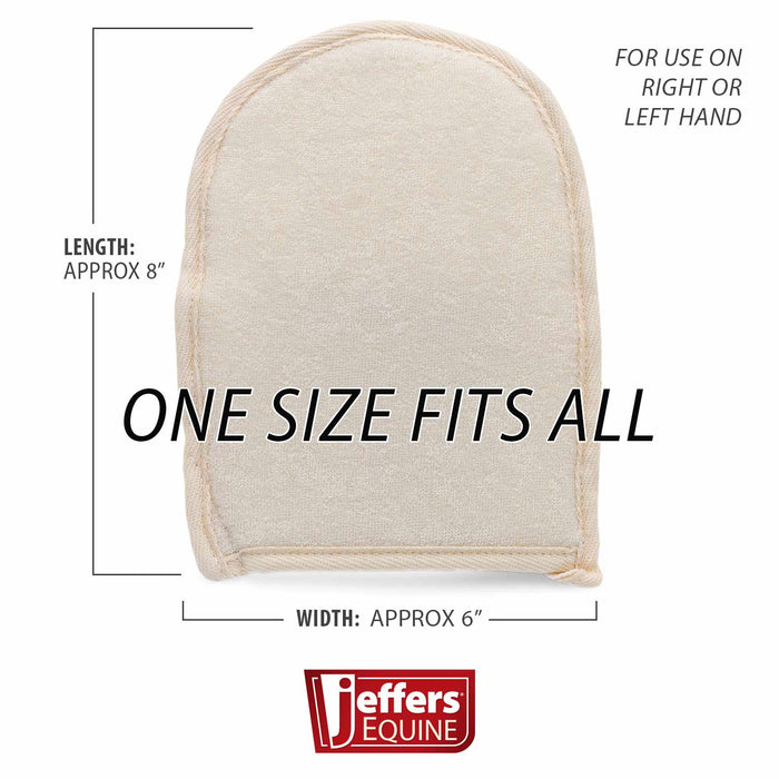 Jeffers Double-Sided Sisal/Microfiber Face Grooming Mitt for Horses