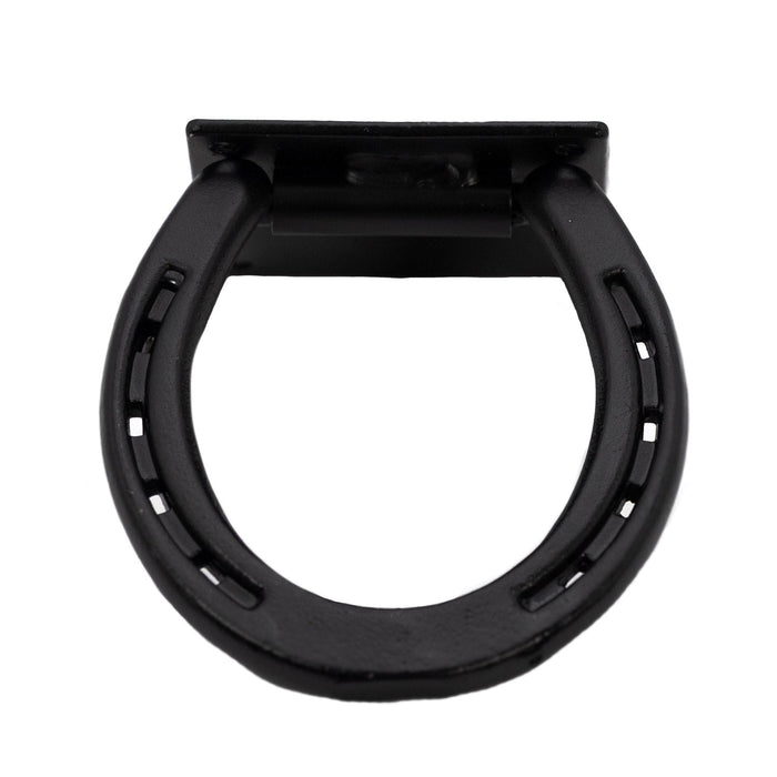 Jeffers Steel Horseshoe Cross Tie Rings for Barn & Stall Use