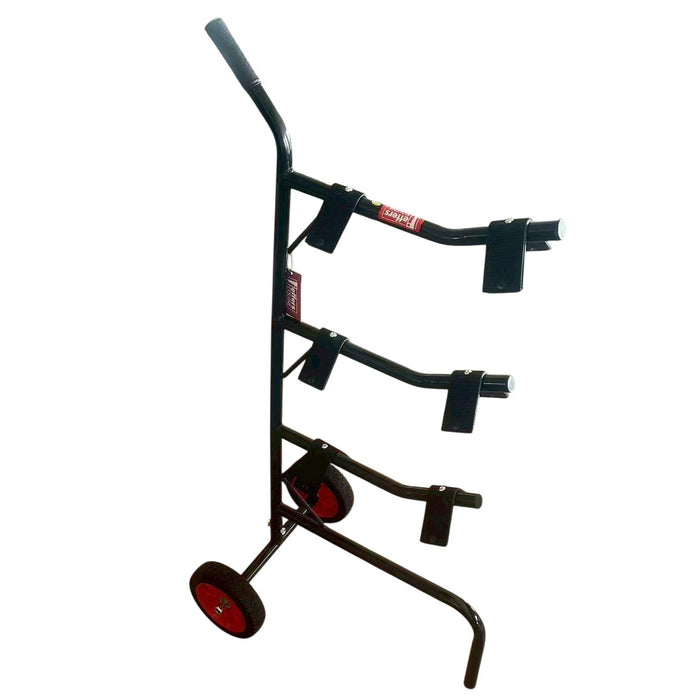 Jeffers 3 Tier Rolling Saddle Rack, Metal Mobile Saddle Stand