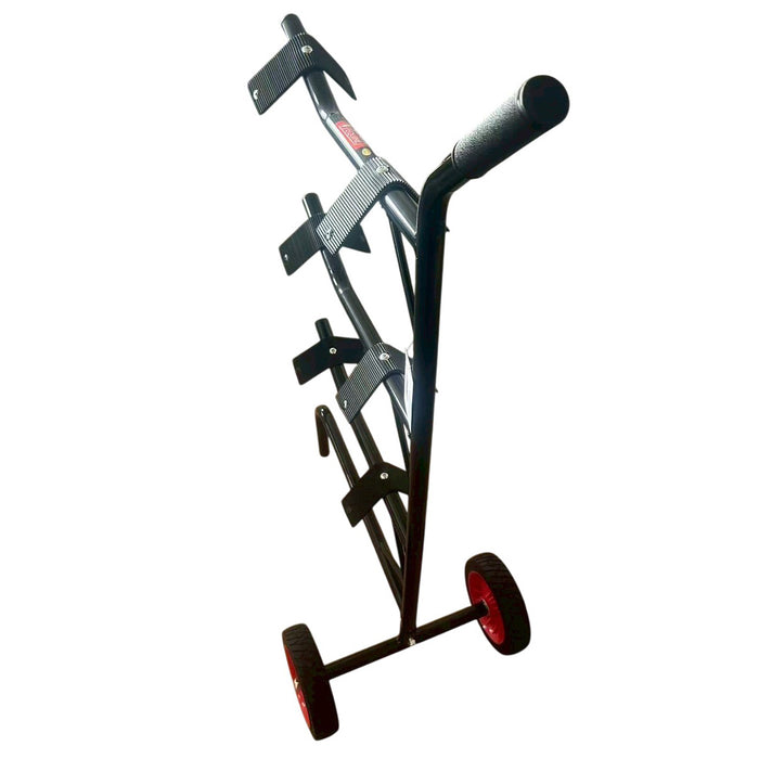 Jeffers 3 Tier Rolling Saddle Rack, Metal Mobile Saddle Stand