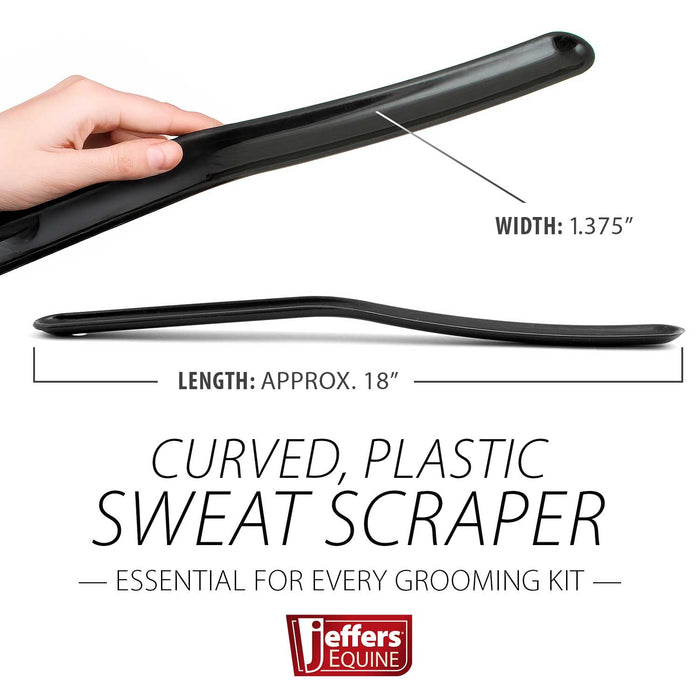Jeffers Curved Plastic Sweat Scraper for Horses