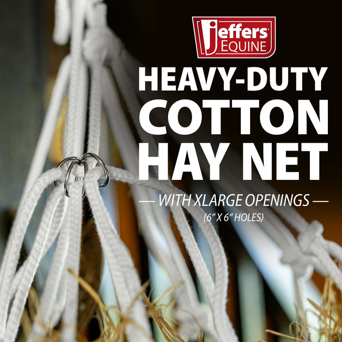 Jeffers Heavy-Duty Cotton Hay Net with 6" x 6" Holes, Holds 1/4 Bale