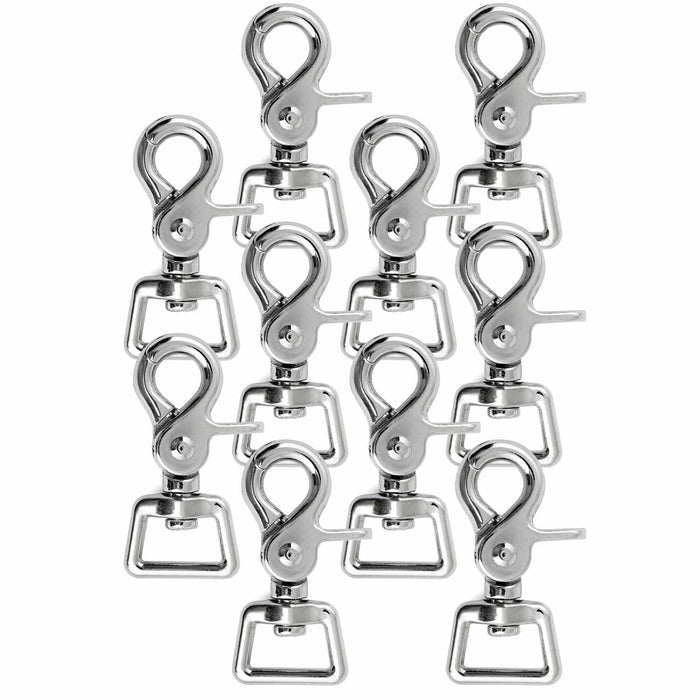 Jeffers Nickel-Plated Die Cast Trigger Snap (Scissor Snap) with Swivel Square Eye