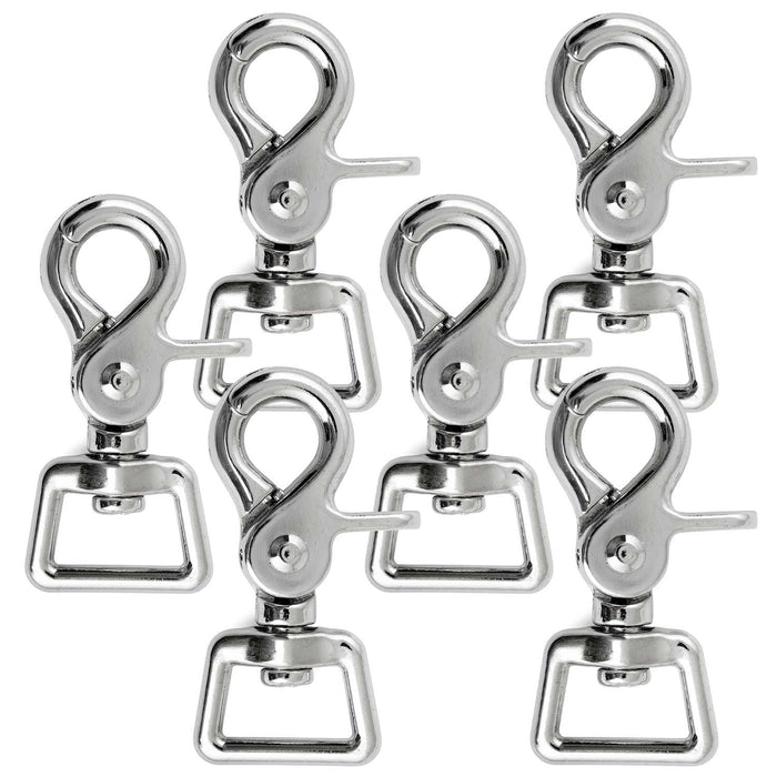 Jeffers Nickel-Plated Die Cast Trigger Snap (Scissor Snap) with Swivel Square Eye