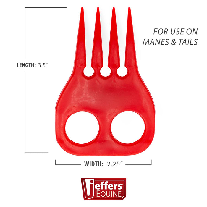 Jeffers Horse Braiding Comb – Durable Plastic Mane Braiding and Banding Tool
