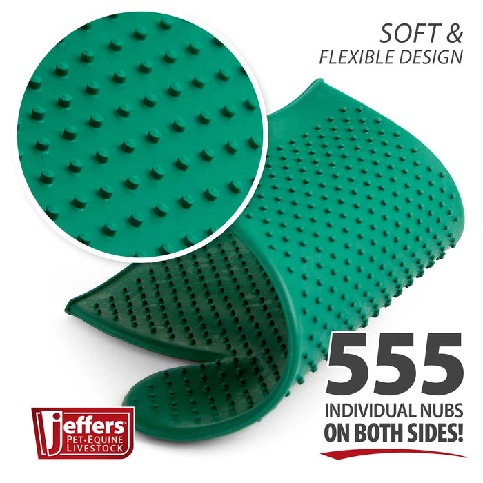 Jeffers GROOMIT - Rubber Grooming Glove for Animals