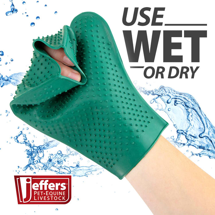 Jeffers GROOMIT - Rubber Grooming Glove for Animals