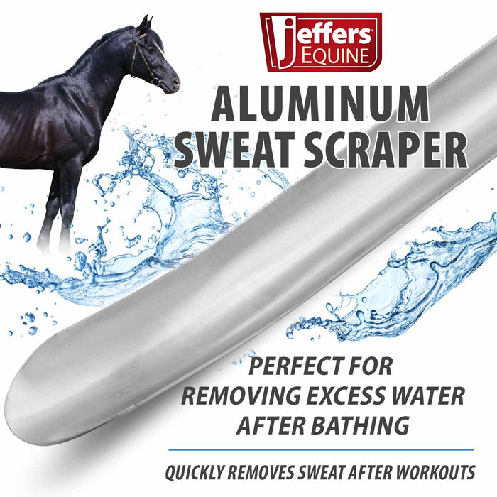 Jeffers Contoured Aluminum Sweat Scraper for Horses