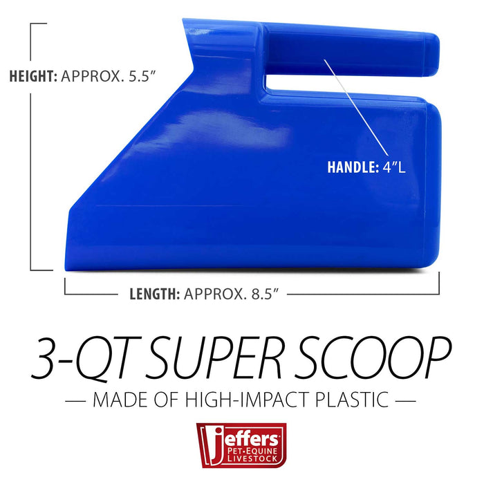 Jeffers 3 Quart Super Scoop for Grain or Feed