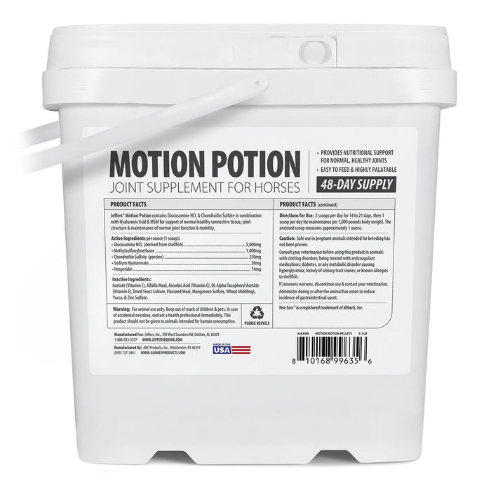 Jeffers Motion Potion Joint Supplement Pellets for Horses