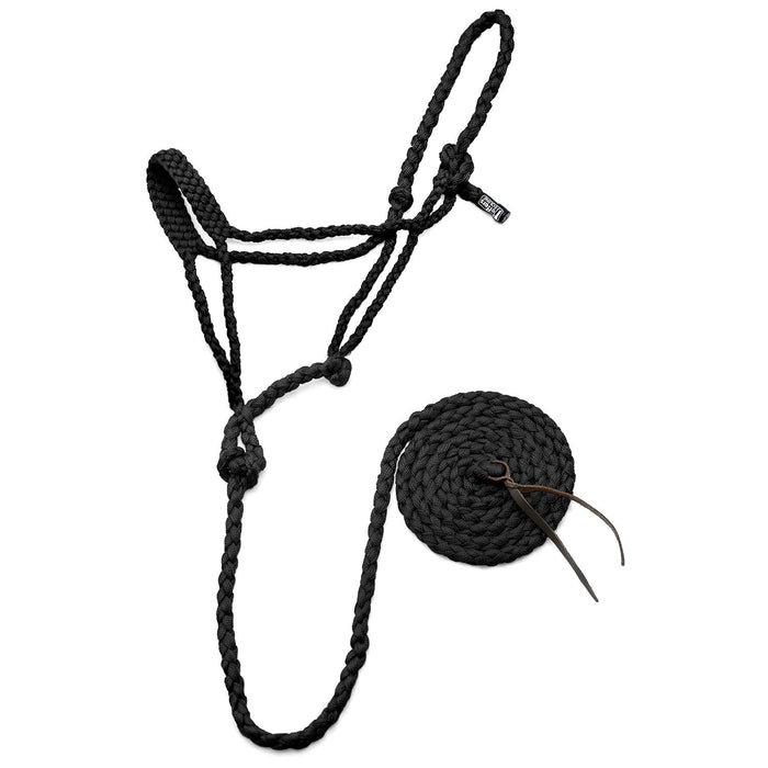 Jeffers Braided Mule Tape Halter with 10' Lead for Horses