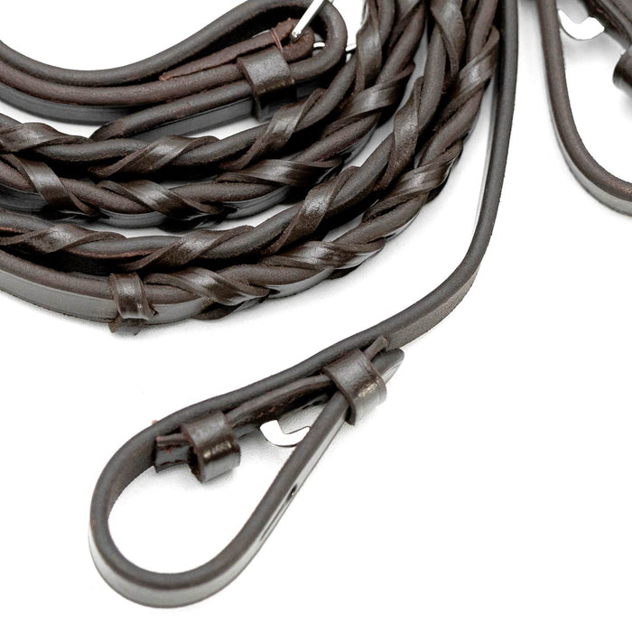 Jeffers Uniquely English Leather Laced Reins, Havana