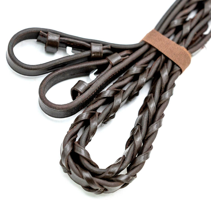 Jeffers Uniquely English Leather Laced Reins, Havana