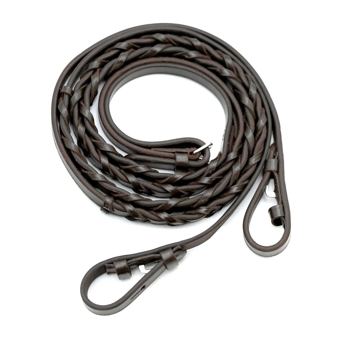 Jeffers Uniquely English Leather Laced Reins, Havana