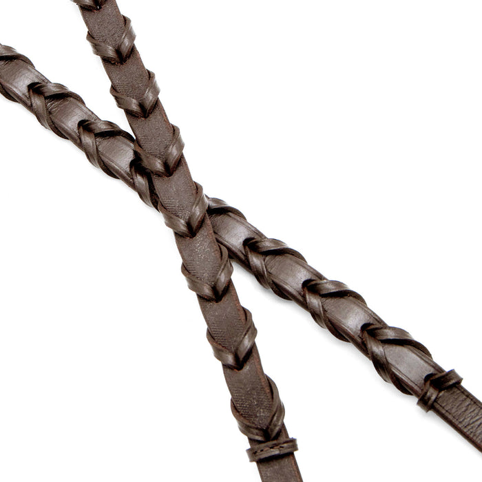 Jeffers Uniquely English Leather Laced Reins, Havana