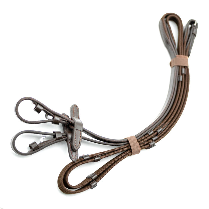 Jeffers Uniquely English Leather Web Reins for Horses