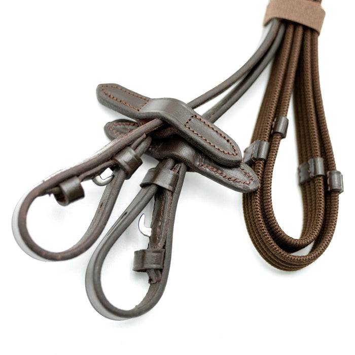 Jeffers Uniquely English Leather Web Reins for Horses