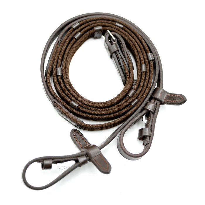 Jeffers Uniquely English Leather Web Reins for Horses