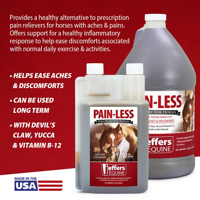 Jeffers Pain-Less Pain Relief Liquid for Horses