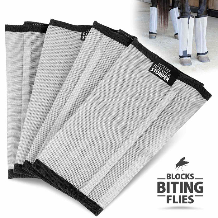 Jeffers Romper Stomper "Stomp-Free" Fly Boots for Horses, 4 pack