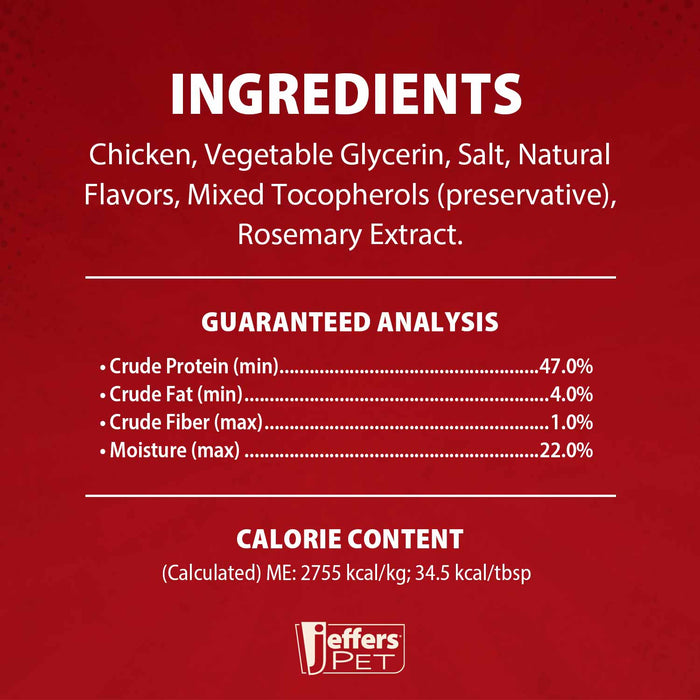 Jeffers Chicken Jerky Healthy Dog Treats, 24 oz 100% Natural Grain-free, Gluten-free, Made in USA