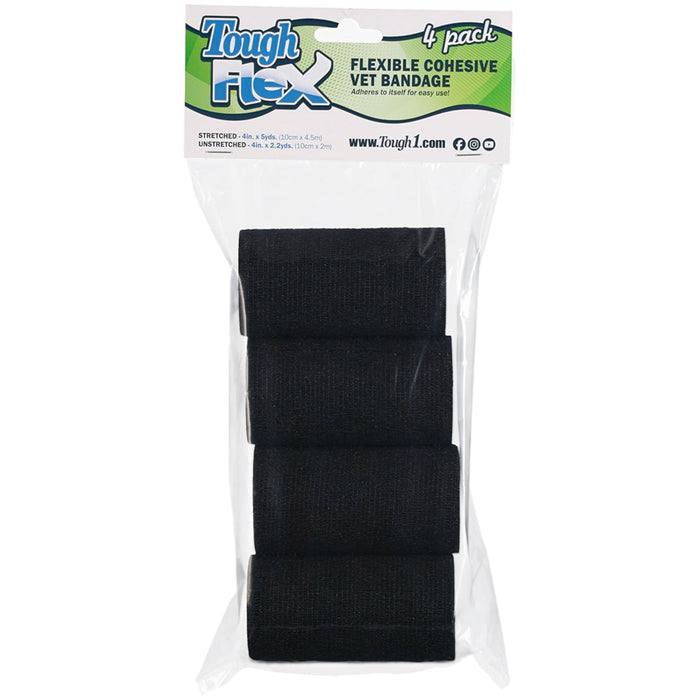 4-Pack Tough Flex Bandages Color Black