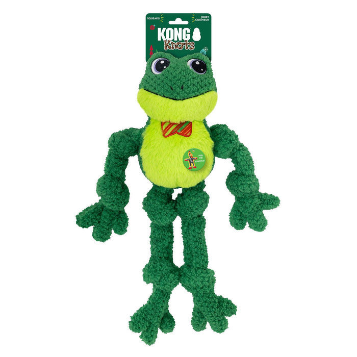 Holiday Knots Bow Tie Frog Lg/XL Color Green