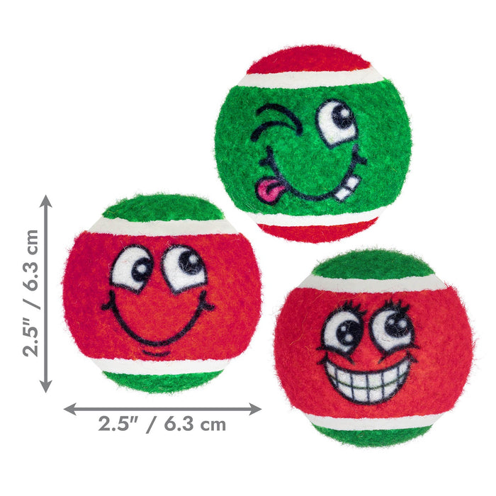 Holiday Grinz Naughty & Nice Sport Balls 3-pk Md Color Red Green