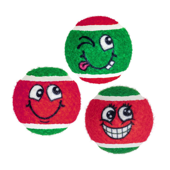Holiday Grinz Naughty & Nice Sport Balls 3-pk Md Color Red Green
