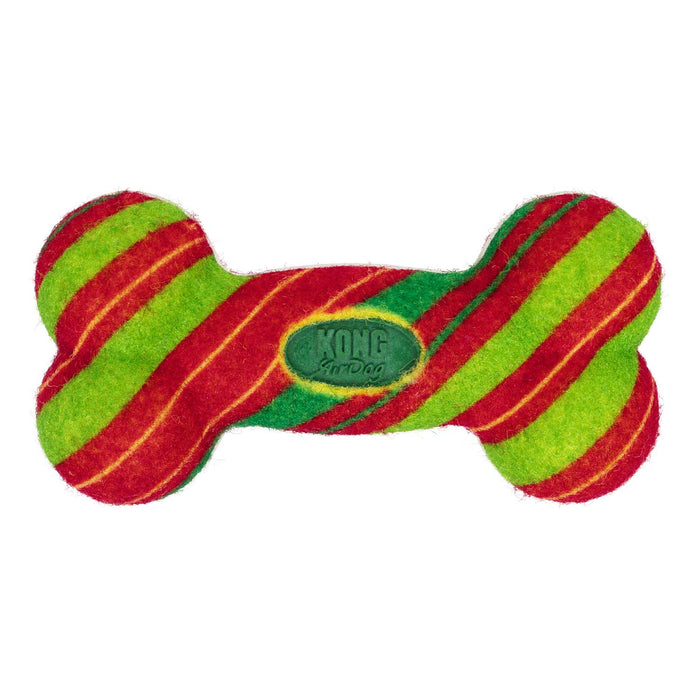 Holiday AirDog® Squeaker Bone Stripe Sm Color Red Green