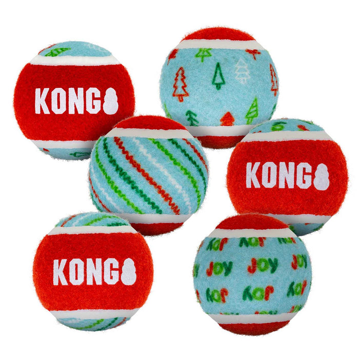 Holiday SqueakAir® Tennis Balls 6-pk Sm Color Assorted